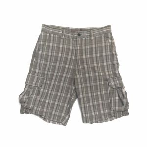 Reunion Men's Green Plaid Cargo Shorts